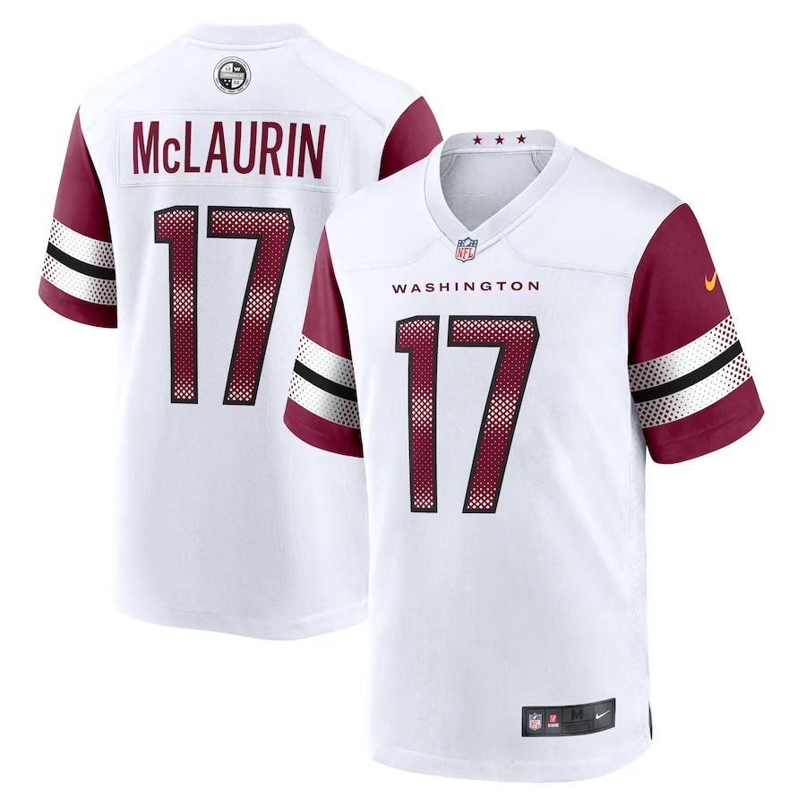 Men Washington Commanders 17 Terry McLaurin Nike White Game NFL Jersey